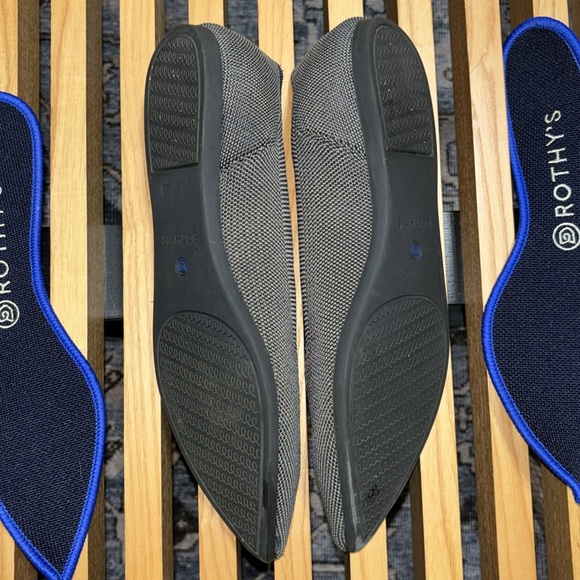 Rothy’s The Pointed Toe Ballet Flats Shoes Women's Size 9.5 Cloud Grey Birdseye - Picture 5 of 5